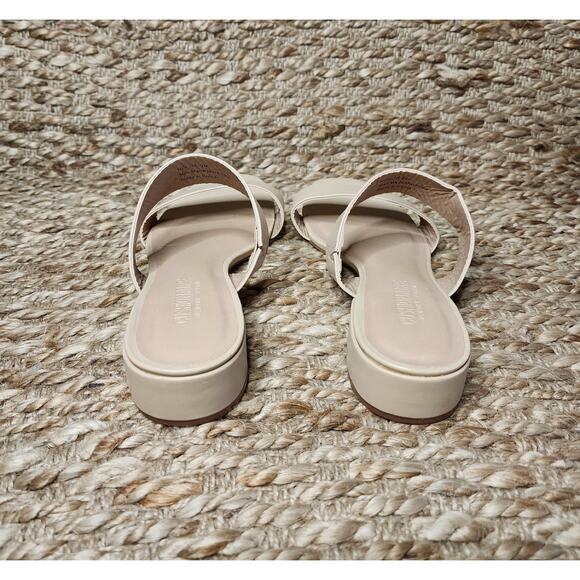 New Cushionaire Nolita Two Band Dress Sandal Nude Beige Size 9 M - Picture 9 of 12